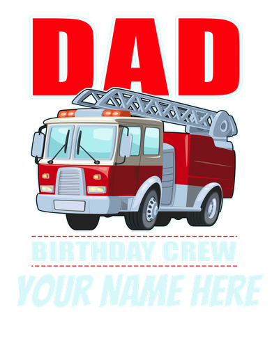 Personalized Custom Name Dad Funny Birthday Crew Firetruck Beanie