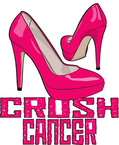 Crush Cancer With Pink Heels Kids T-Shirt