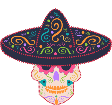 Cinco De Mayo Sugar Skull Sombrero Women's Hoodie
