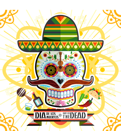 Dia De Los Muertos Day of the Dead Sugar Skull Kids Long Sleeve Shirt