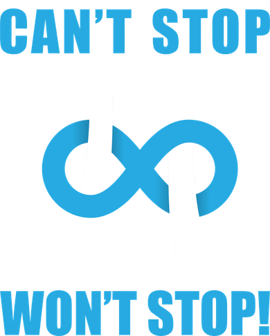 Can't Stop Won't Stop! Pi Day Infinity Math Geek Logo Kids Hoodie