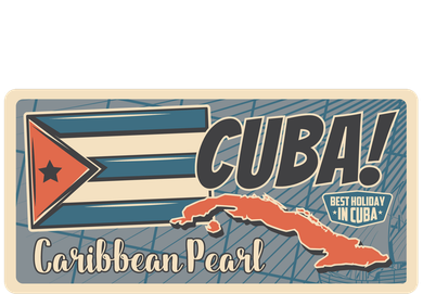 Cuba Travel Retro Banner Caribbean Pearl Hoodie
