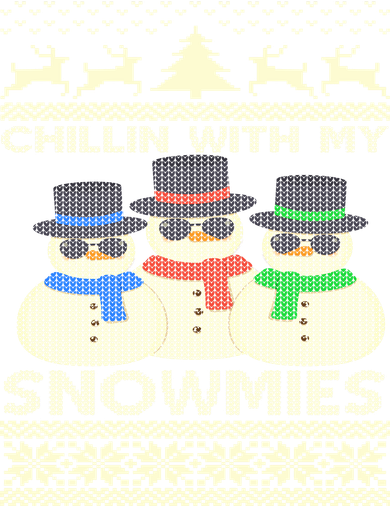 Chillin With My Snowmies Ugly Christmas Mousepad
