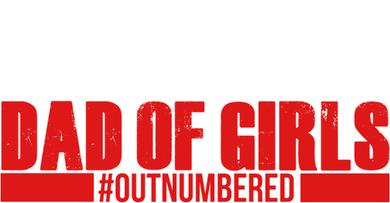 Dad of Girls Out Numbered Red Imprint Coaster