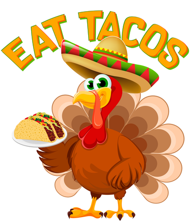 Funny Thanksgiving Eat Tacos Doggie Tank
