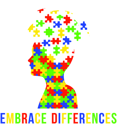 Embrace Differences Autism Awareness Puzzle Pieces Toddler T-Shirt