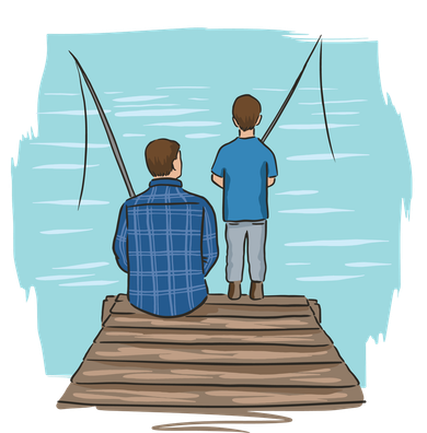 Father And Son Fishing Tank Top