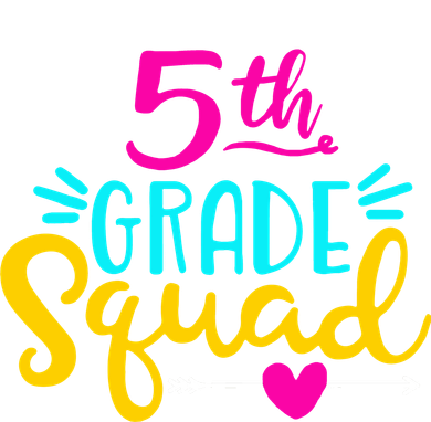 5th Grade Squad Team Arrow Heart Button