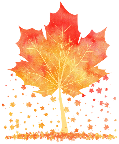 Cute Autumn Maple Leaf Tree Apron