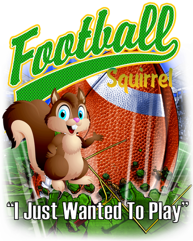Football Squirrel Runs On The Field Funny Beanie