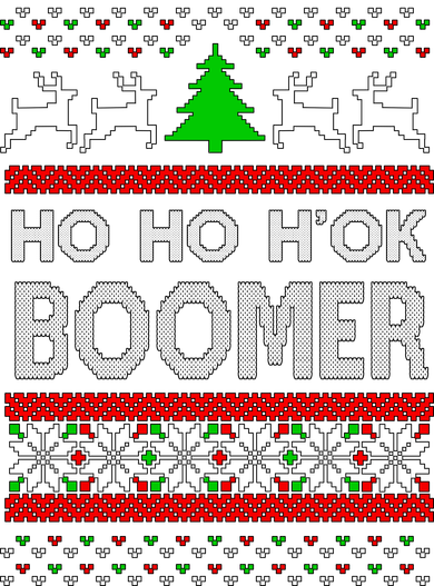 Ho Ho H'ok Boomer Ugly Christmas Women's Long Sleeve Shirt