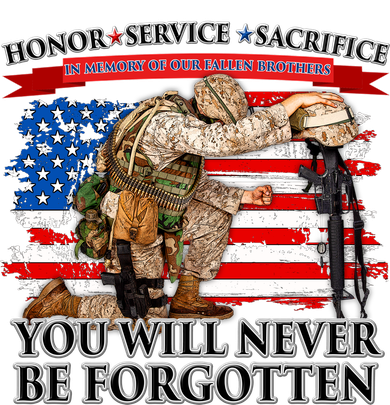 Honor Service Sacrifice You Will Never Be Forgotten Coaster