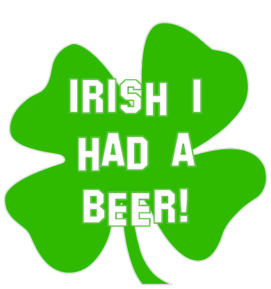 Irish I Had A Beer Clover St. Patrick's Day Doggie Tank