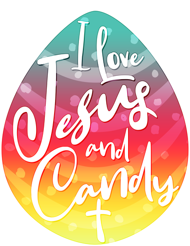 I Love Jesus And Candy Button