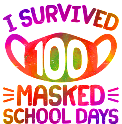 I Survived 100 Masked School Days Golf Towel