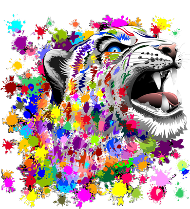 Leopard Cat Psychedelic Paint Splats Toddler Hoodie