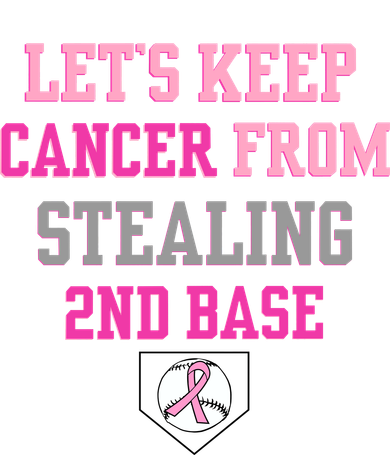 Let's Keep Cancer From Stealing 2nd Base Ribbon Coaster