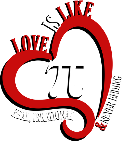Love Is Like Pi Real Irrational Never Ending Golf Towel