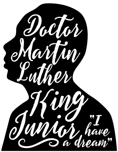 Martin Luther King Jr. I Have a Dream Silhouette Coaster