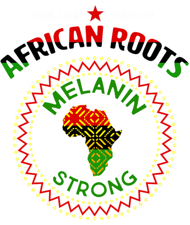 Melanin Strong African Roots Emblem Kids Sweatshirt
