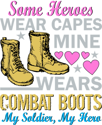 Some Heroes Wear Capes Mine Wears Combat Boots Women's Hoodie