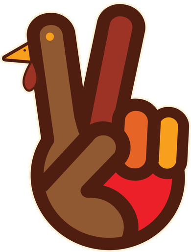 Thanksgiving Peace Sign Hand Turkey Baby Bodysuit