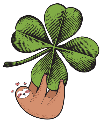 Cute St Patrick's Day Shamrock Sloth Baby Bodysuit