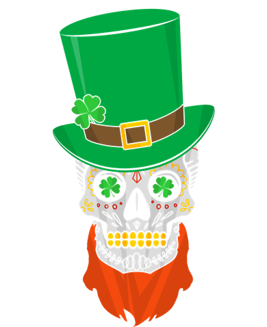 Irish Sugar Skull St. Patrick's Day Women's Sweatshirt