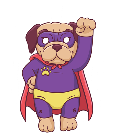 Super Pug Baby Bodysuit