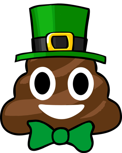 Leprechaun Poop Emoji Smiley Funny St. Patrick's Day Coaster