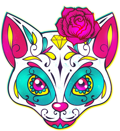 Sugar Skull Cat Polo