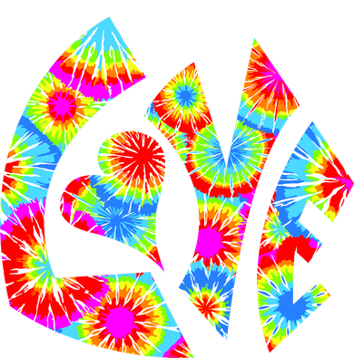 Tie Dyed Love Sign Logo Tumbler