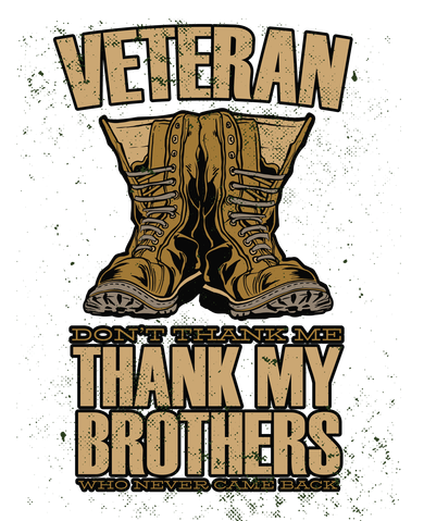 Thank My Brothers Veteran Boots Toddler T-Shirt