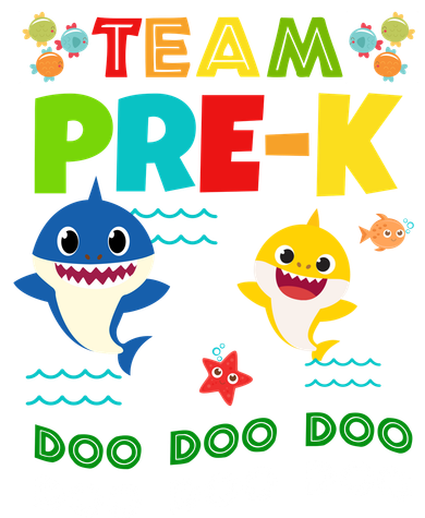 Team Pre-K Shark Doo Doo Doo Kids Long Sleeve Shirt