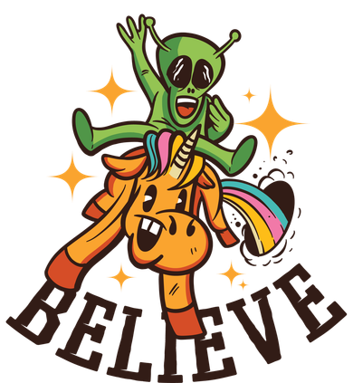 Believe Alien Unicorn Beanie