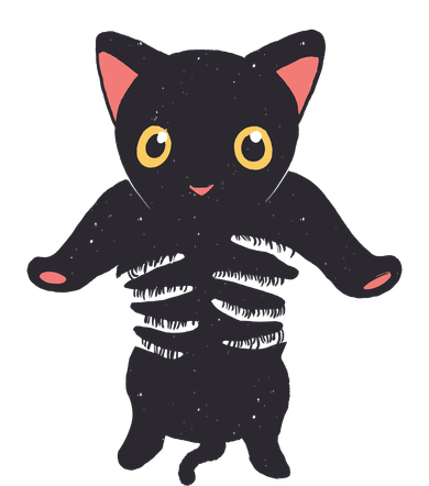Black Kitty Being Held Hat