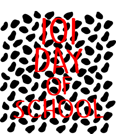 101 Day of School Button
