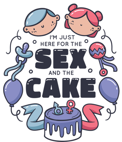 Gender Reveal Funny Cake Women's Sweatshirt