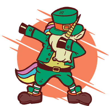 Leprechaun Dabbing Unicorn Mousepad