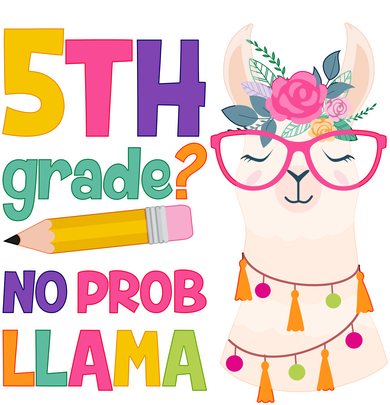 5th Grade? No Prob Llama Hooded Wearable Blanket