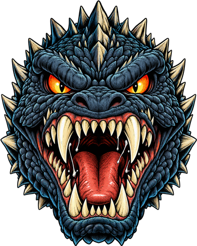 Spiked Dragon Monster Face Costume Women's Long Sleeve Shirt