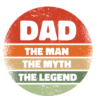 The Man The Myth The Legend Dad Retro Button
