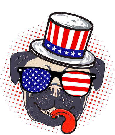 Uncle Sam Pug Backpack