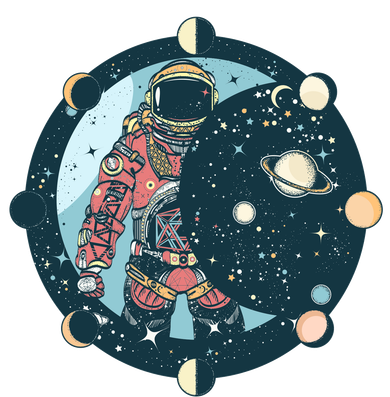 Spaceman Moon Cycle T-Shirt