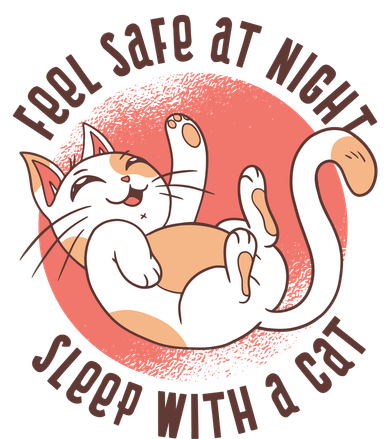 Feel Safe At Night Sleep With A Cat Coaster