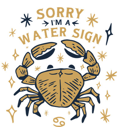 Sorry I'm A Water Sign Crab Kids Sweatshirt