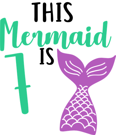 This Mermaid Is 7 Years Old Birthday Women's T-Shirt
