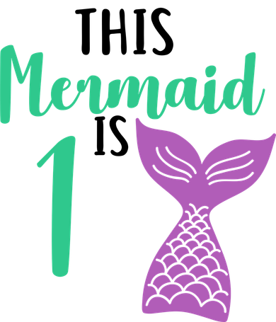 This Mermaid Is 1 Years Old Birthday Women's T-Shirt