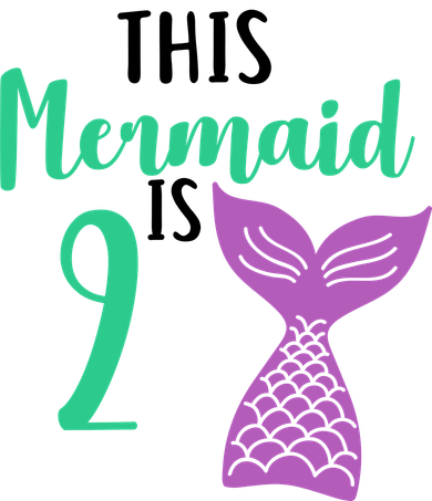 This Mermaid Is 2 Years Old Birthday Women's T-Shirt