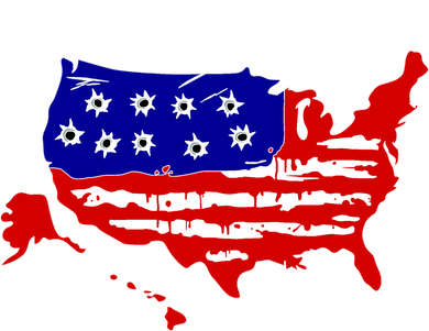 American Map With Bullet Holes 2nd Amendment Kids T-Shirt